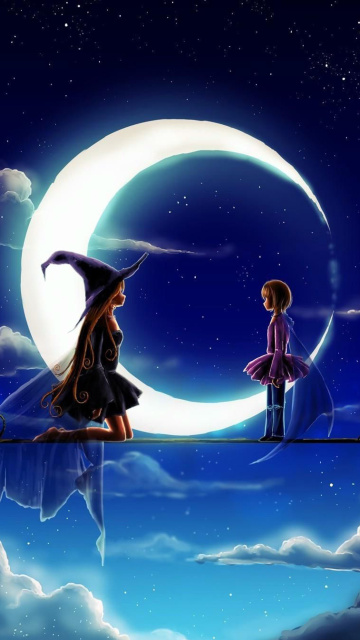 Fairy and witch wallpaper 360x640