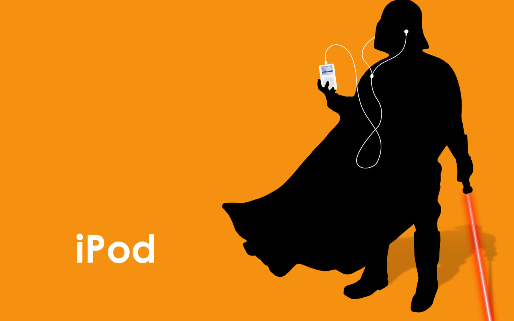 Das Darth Vader with iPod Wallpaper 1680x1050