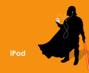 Обои Darth Vader with iPod 176x144
