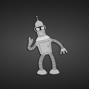 Fondo de pantalla Futurama, Bender 128x128