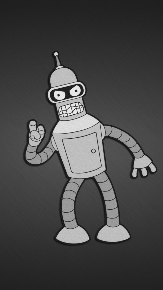 Fondo de pantalla Futurama, Bender 640x1136