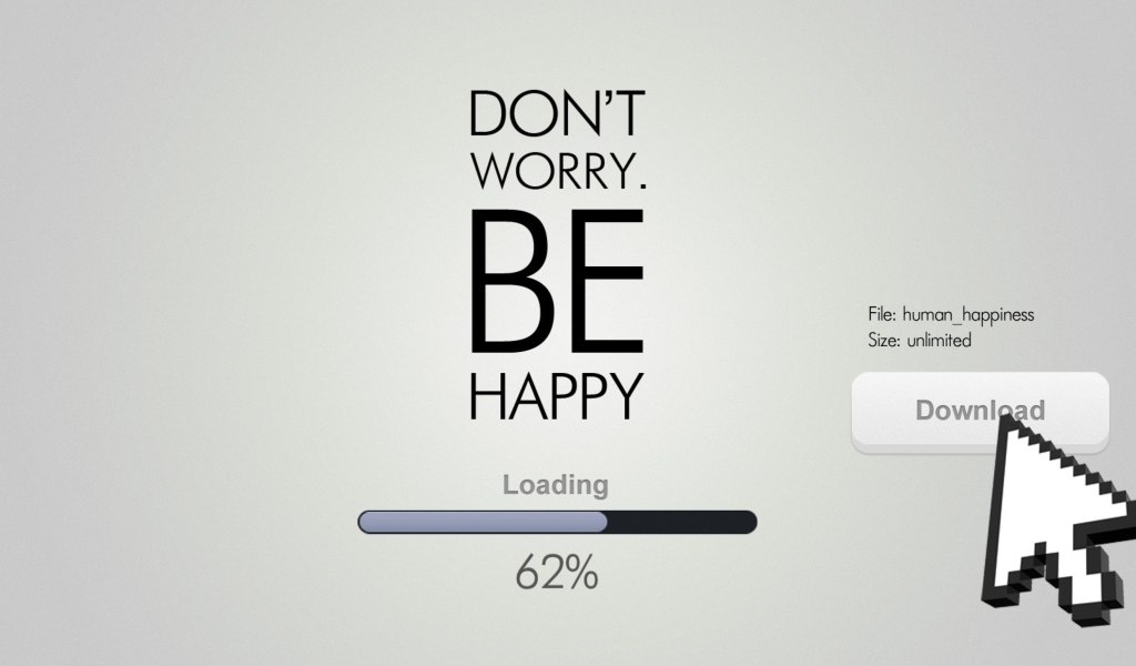 Fondo de pantalla Don't Worry Be Happy Quote 1024x600