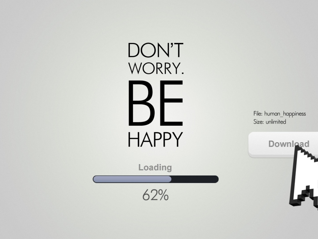 Screenshot №1 pro téma Don't Worry Be Happy Quote 1024x768