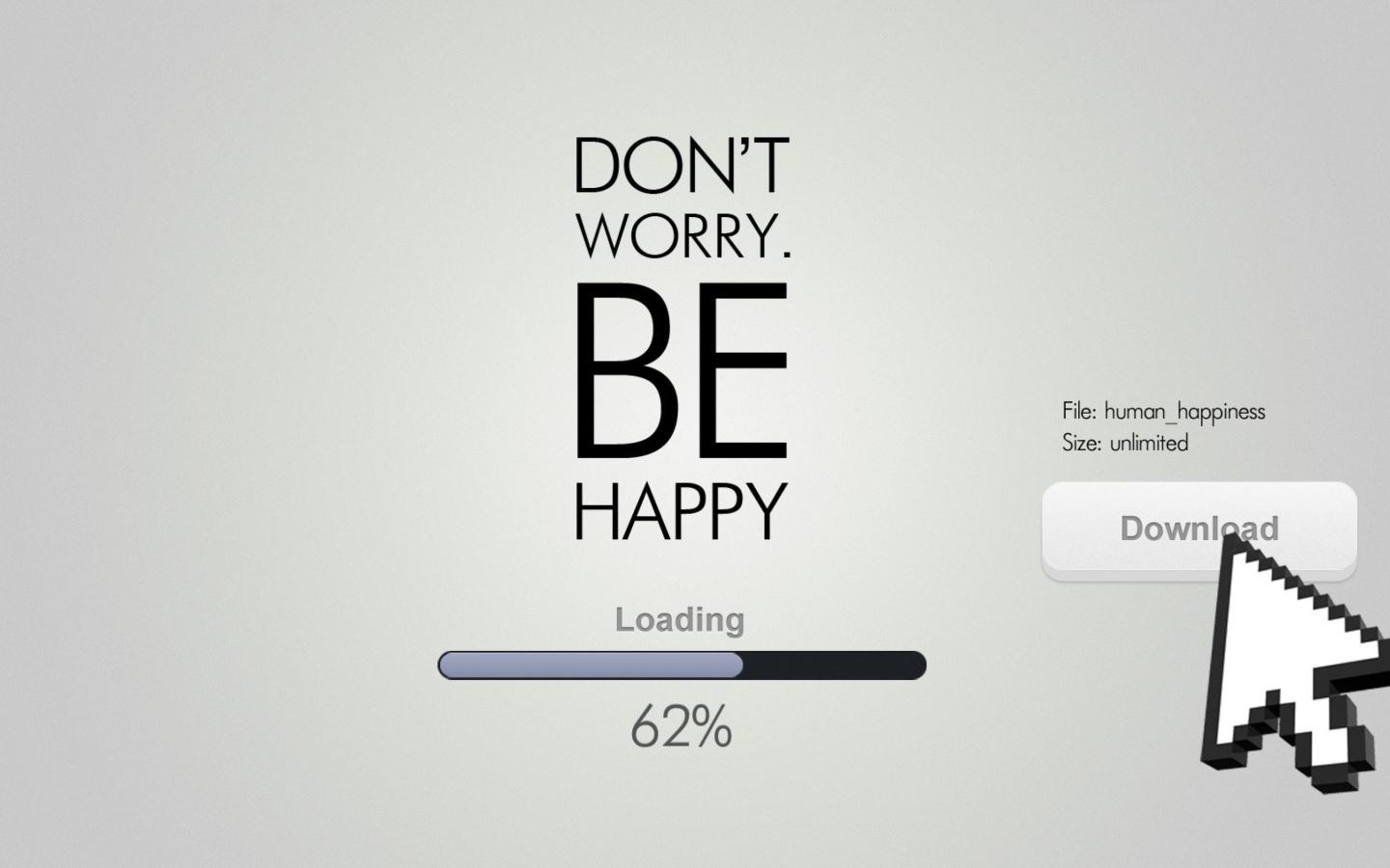 Screenshot №1 pro téma Don't Worry Be Happy Quote 1440x900