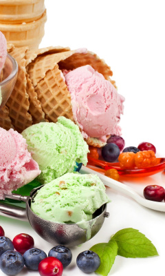 Das Blueberry Ice Cream Wallpaper 240x400
