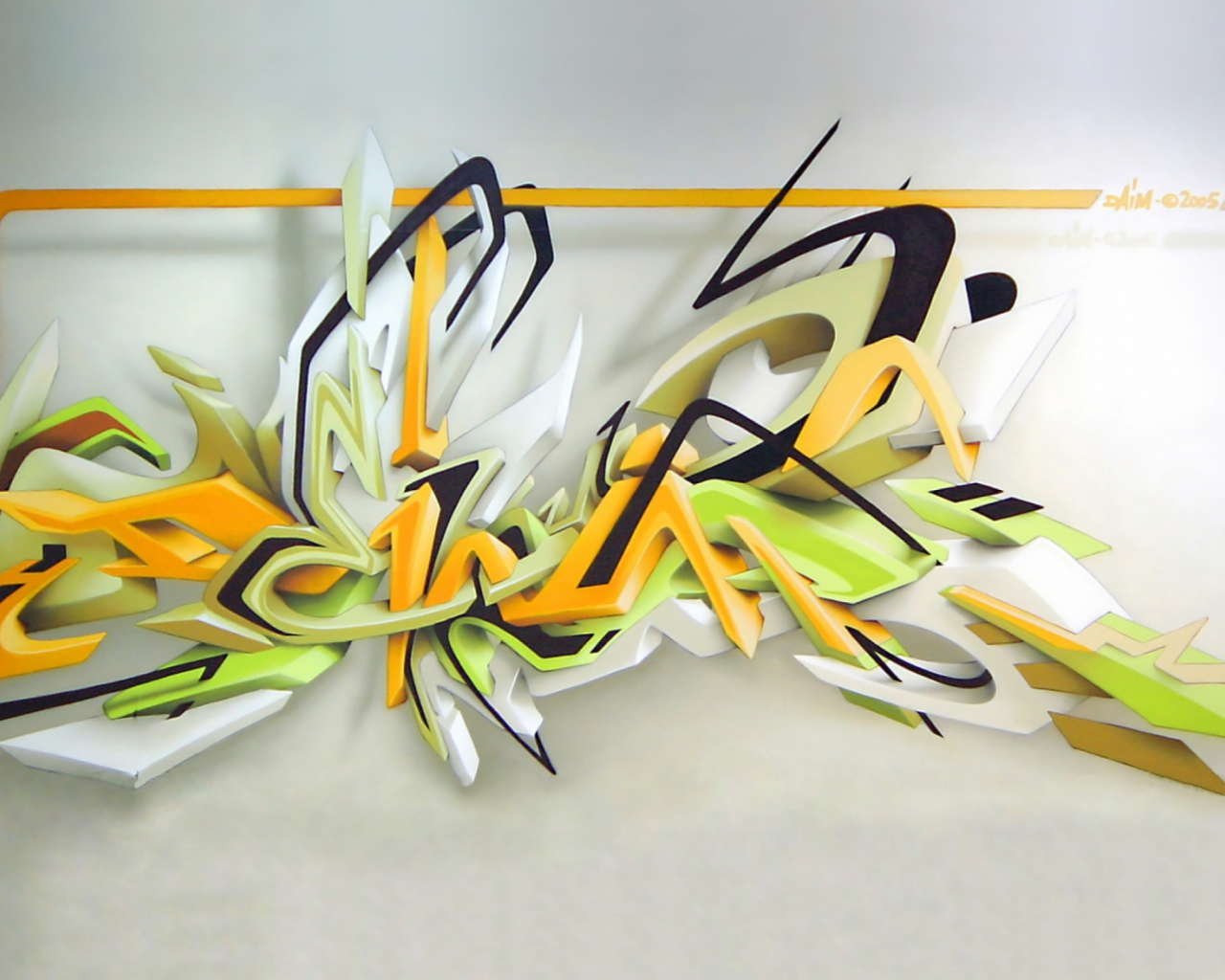 Graffiti: Daim 3D wallpaper 1280x1024