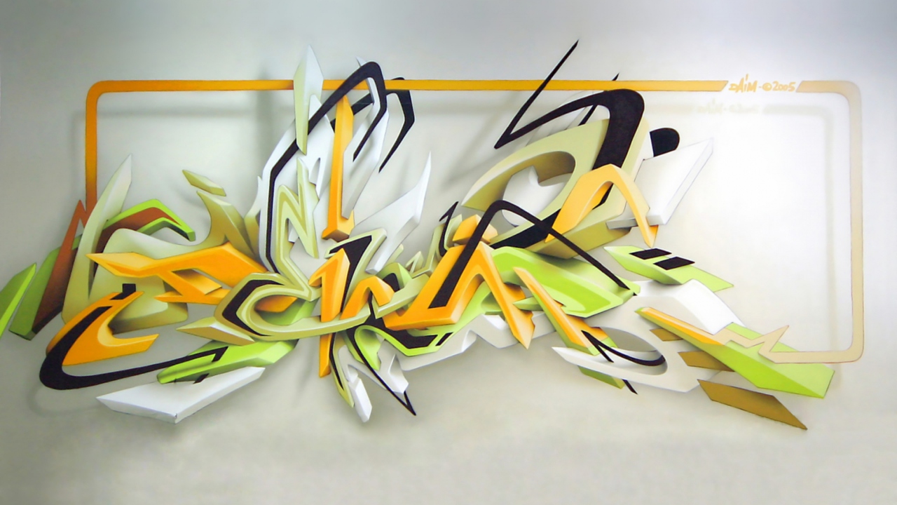 Das Graffiti: Daim 3D Wallpaper 1280x720