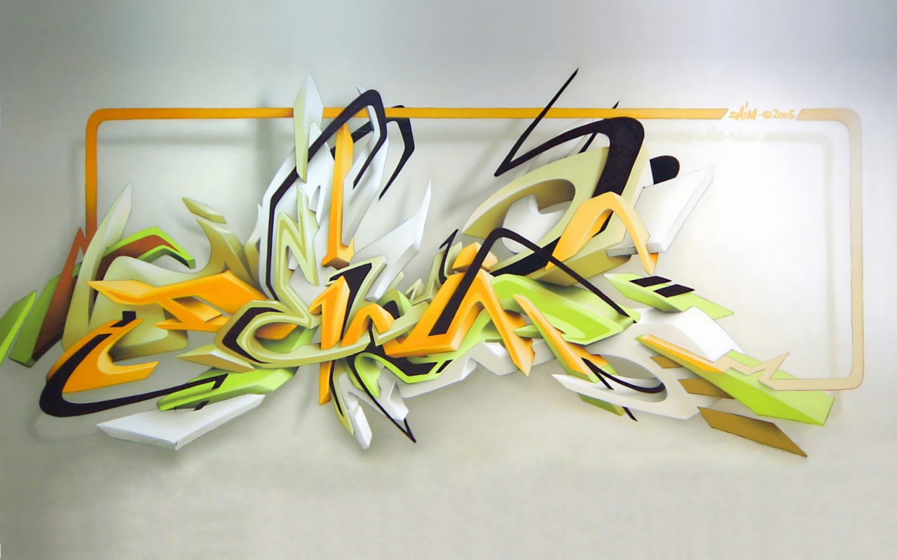 Screenshot №1 pro téma Graffiti: Daim 3D 1280x800