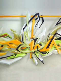 Screenshot №1 pro téma Graffiti: Daim 3D 240x320