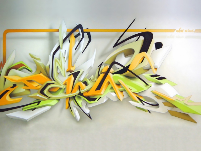 Обои Graffiti: Daim 3D 640x480