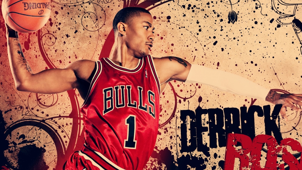 Fondo de pantalla Derrick Rose in Chicago Bulls 1280x720
