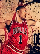 Das Derrick Rose in Chicago Bulls Wallpaper 132x176