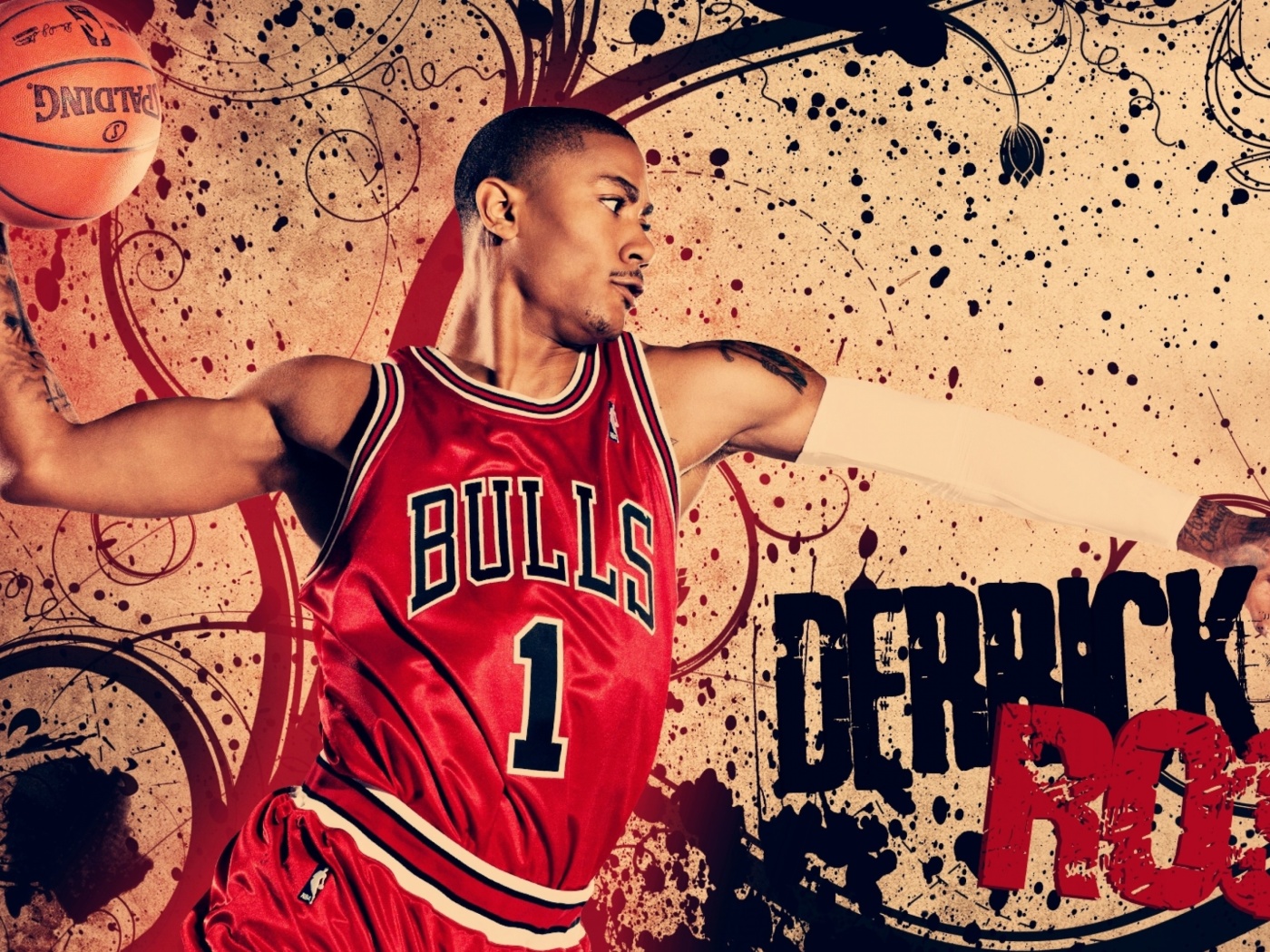 Fondo de pantalla Derrick Rose in Chicago Bulls 1400x1050