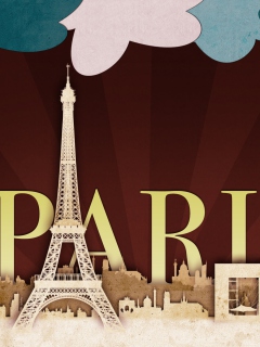 Fondo de pantalla Paris Artistic 240x320