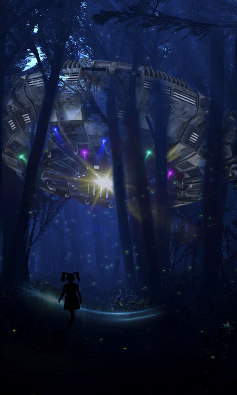 Ufo And Girl wallpaper 480x800