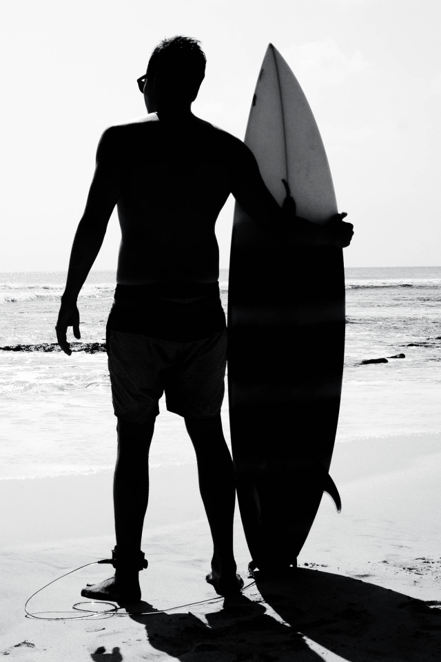 Fondo de pantalla Bali Indonesia surfing 640x960
