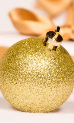 Sfondi Gold Christmas Balls 240x400