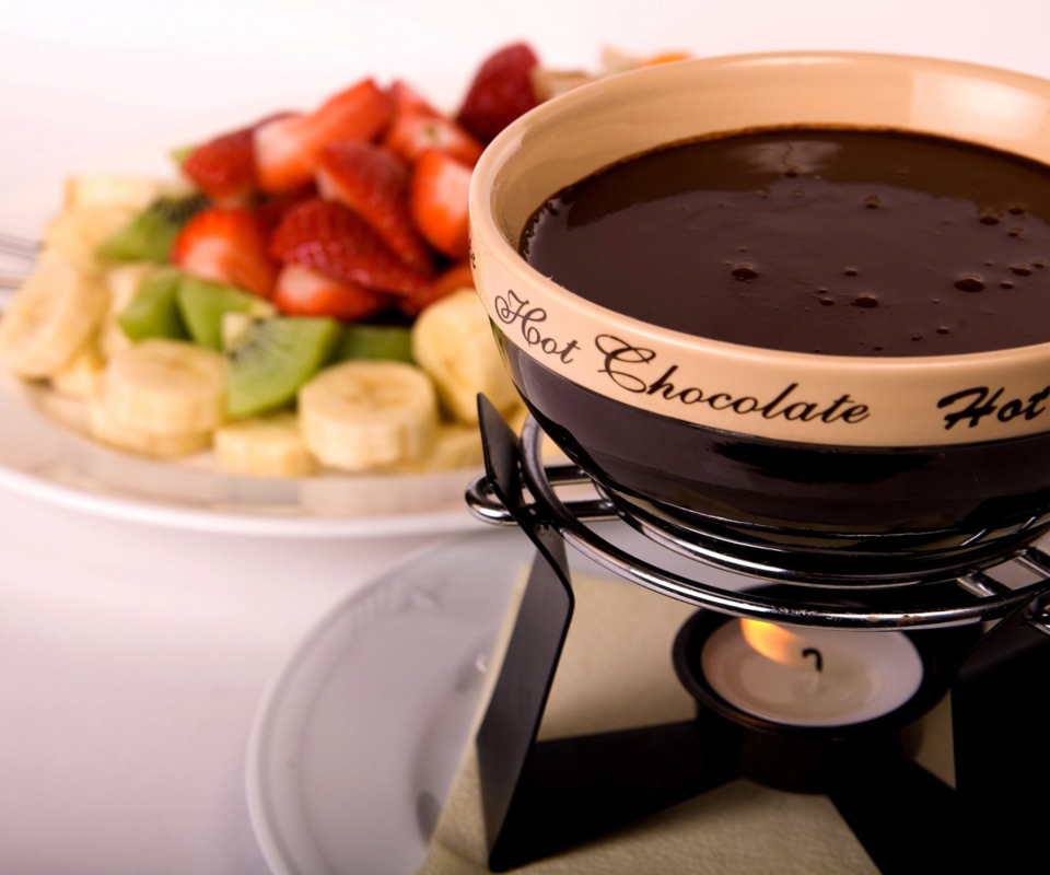 Fondue Cup of Hot Chocolate wallpaper 960x800