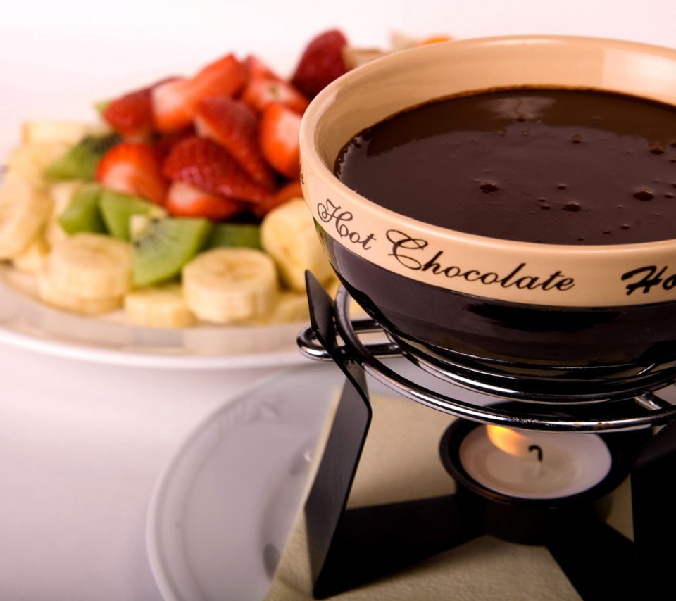 Fondue Cup of Hot Chocolate wallpaper 960x854