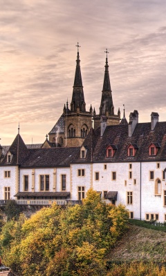 Das Neuchatel, Switzerland Castle Wallpaper 240x400