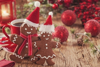 Christmas Gingerbreads papel de parede para celular para Sony Xperia Z3 Compact