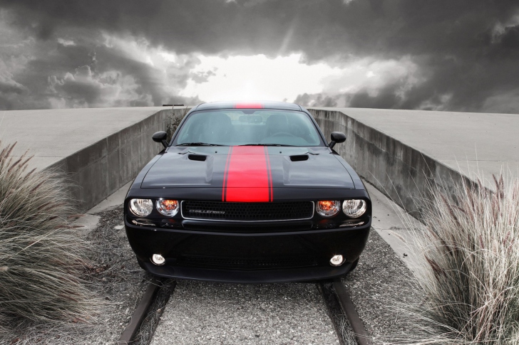 Das Dodge Challenger Front View Wallpaper