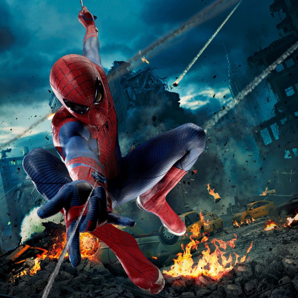 Fondo de pantalla Avengers Spiderman 1024x1024