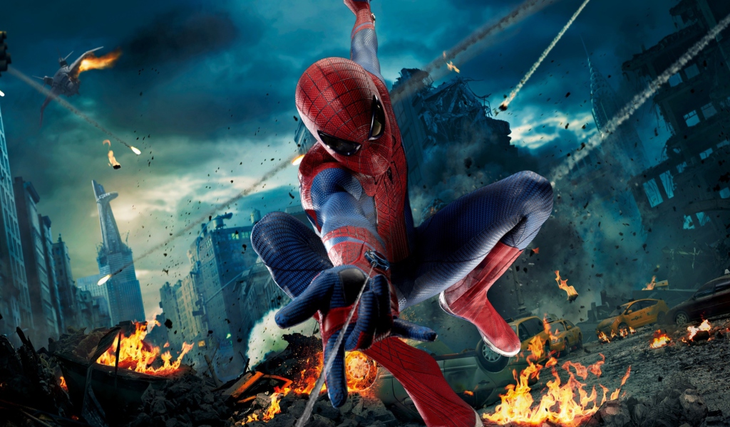 Обои Avengers Spiderman 1024x600