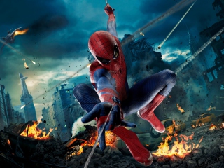 Das Avengers Spiderman Wallpaper 320x240
