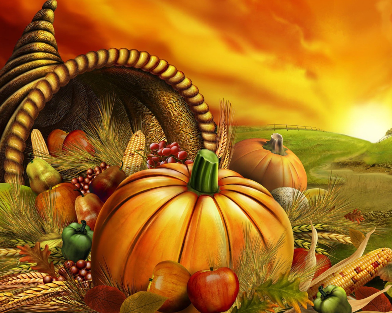 Thanksgiving Pumpkin wallpaper 1280x1024