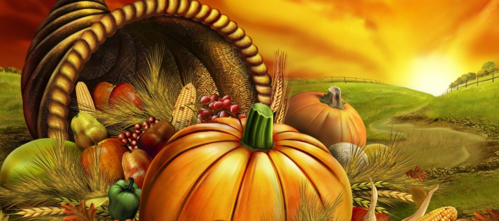 Thanksgiving Pumpkin wallpaper 720x320