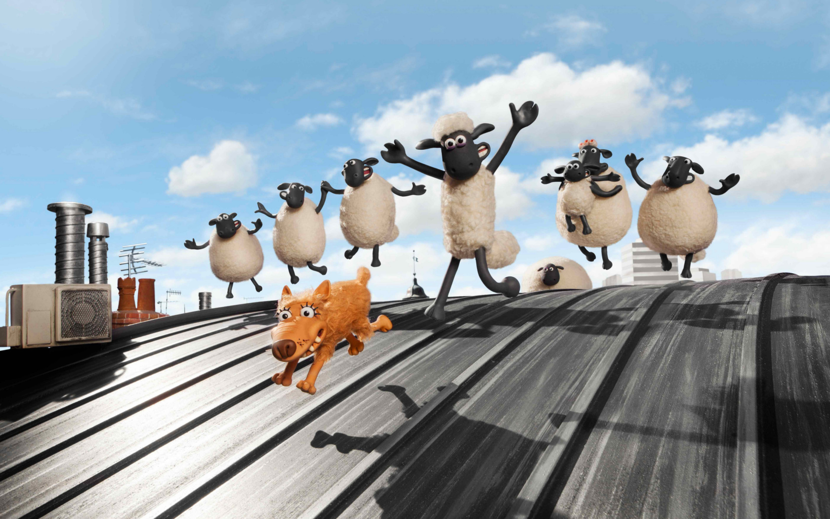 Screenshot №1 pro téma Shaun the Sheep Movie 1680x1050