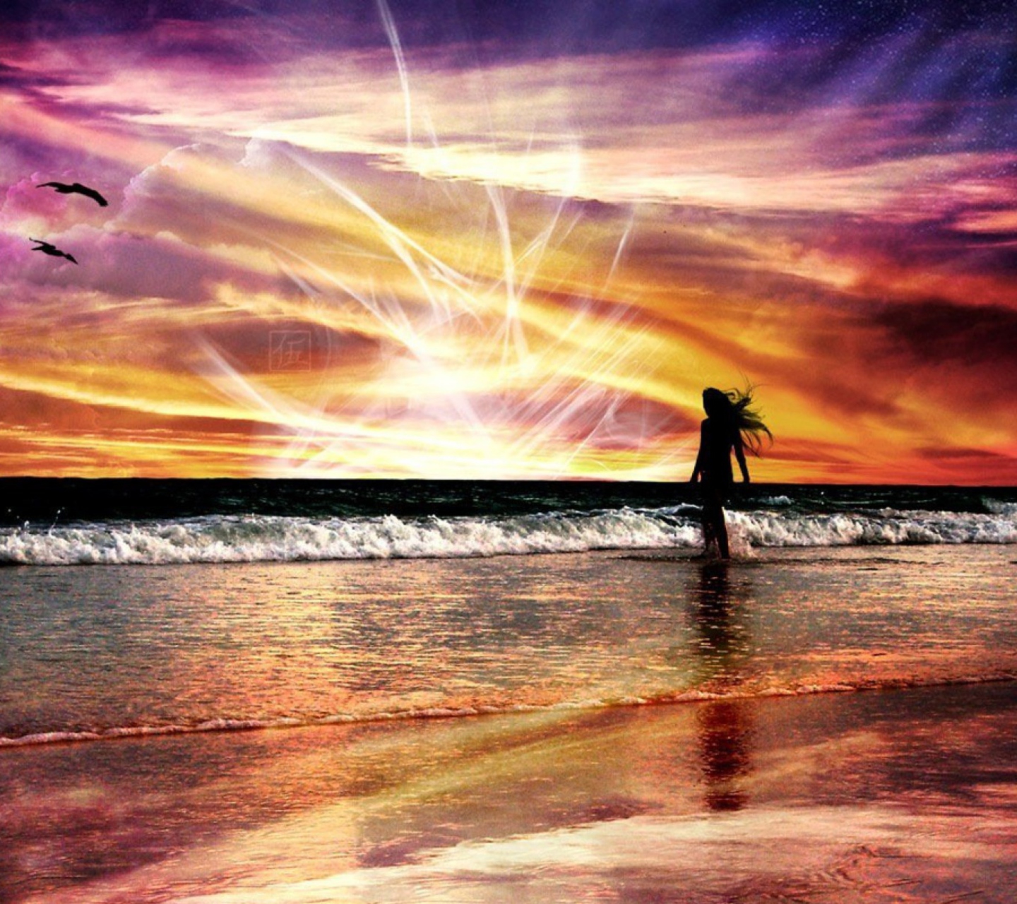 Fondo de pantalla Windy Beach 1440x1280