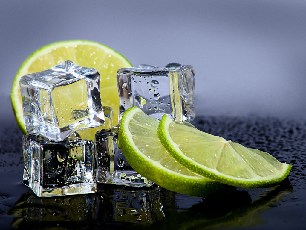 Lime With Ice wallpaper 1024x768