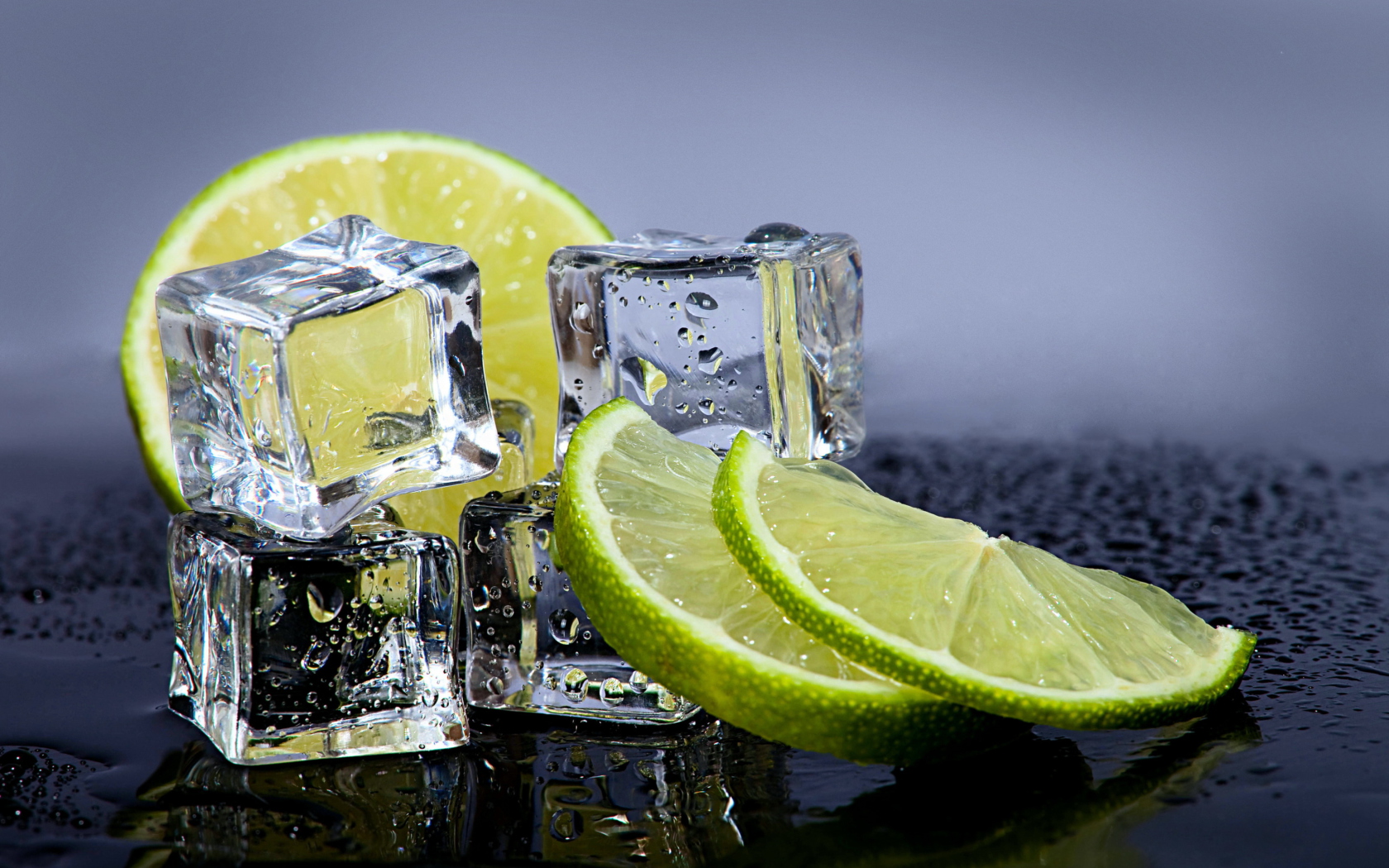 Das Lime With Ice Wallpaper 1680x1050