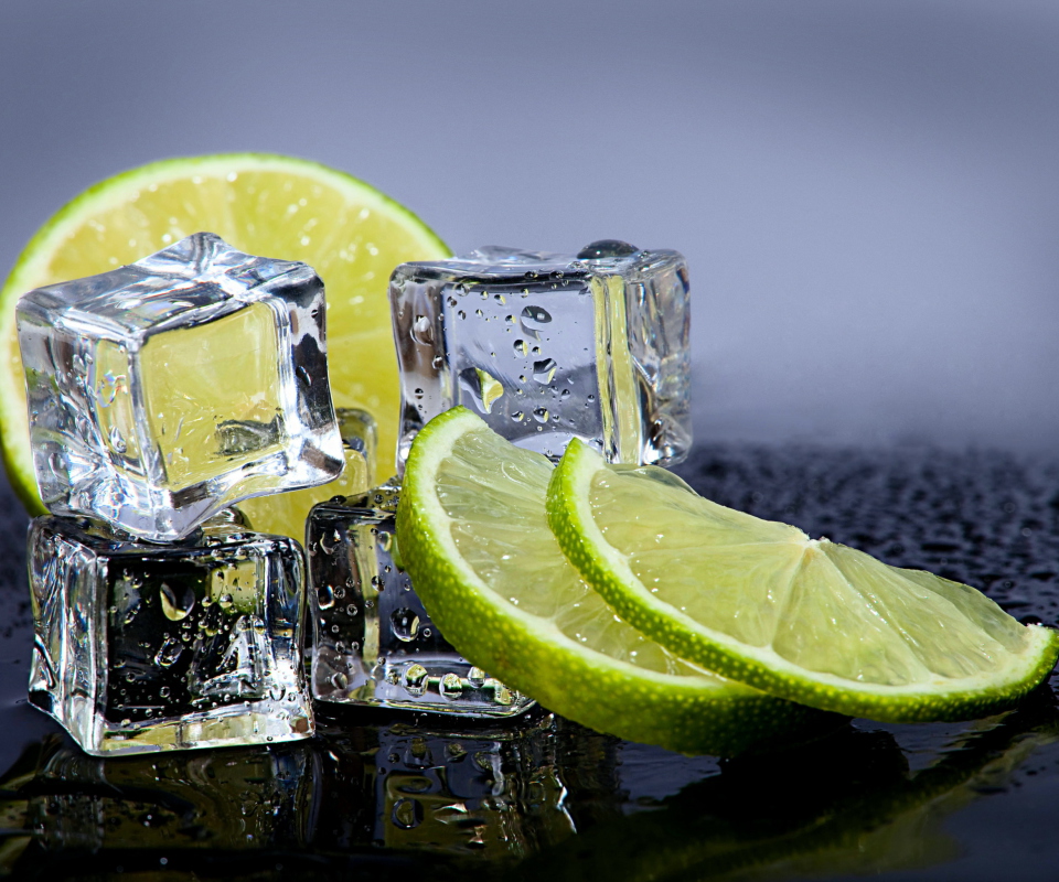 Das Lime With Ice Wallpaper 960x800