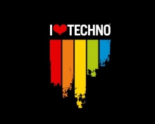 Das I Love Techno Wallpaper 220x176