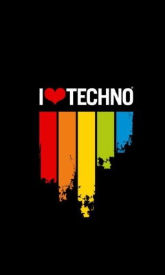 Fondo de pantalla I Love Techno 240x400