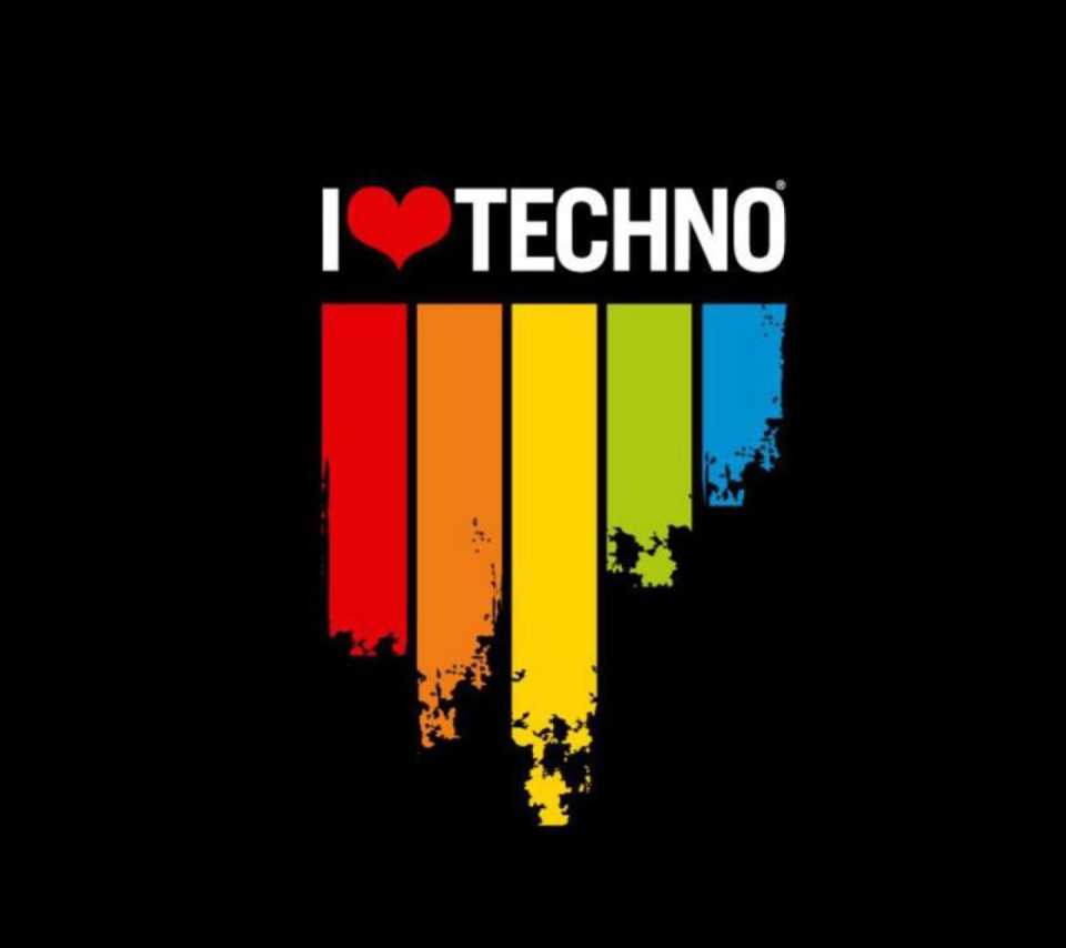 Das I Love Techno Wallpaper 960x854