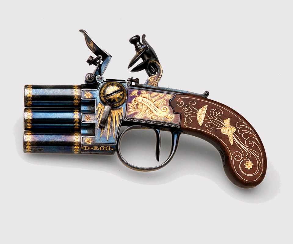 Napoleons Emperor three chamber Pistol Marengo wallpaper 960x800