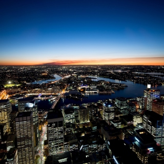 Sydney Night Lights Background for 128x128