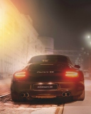 Screenshot №1 pro téma Black Porsche Carrera At Night 128x160