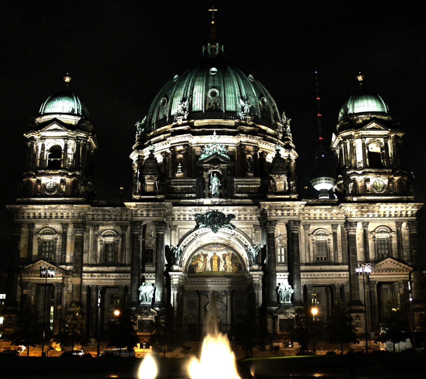 Обои Berliner Dom At Night 1440x1280