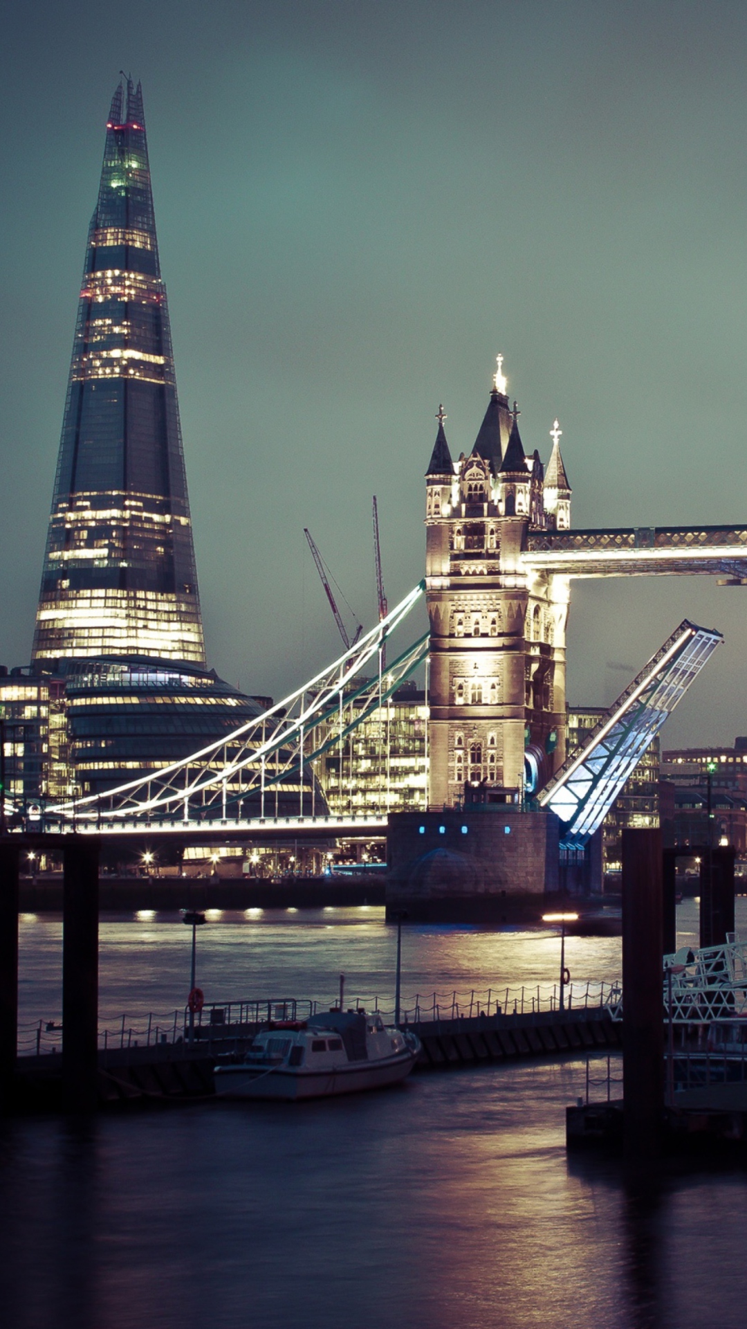 Tower Bridge Of London And The Shard Skyscraper wallpaper 1080x1920