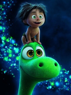 Sfondi The Good Dinosaur Cartoon 240x320