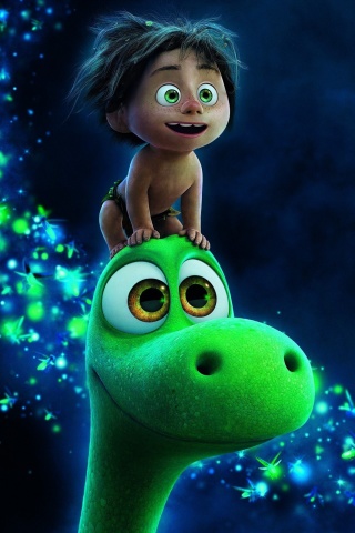 Fondo de pantalla The Good Dinosaur Cartoon 320x480