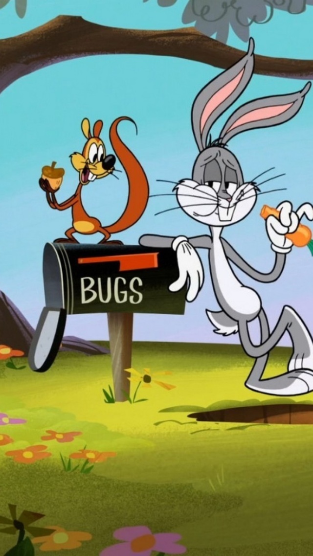 Обои Bugs Bunny Cartoon Wabbit 640x1136