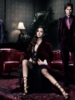 Nina Dobrev in The Vampire Diaries wallpaper 240x320