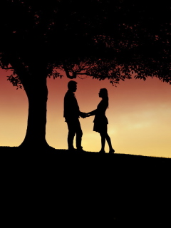 Screenshot №1 pro téma Romantic Silhouettes 240x320