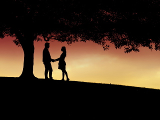 Screenshot №1 pro téma Romantic Silhouettes 320x240